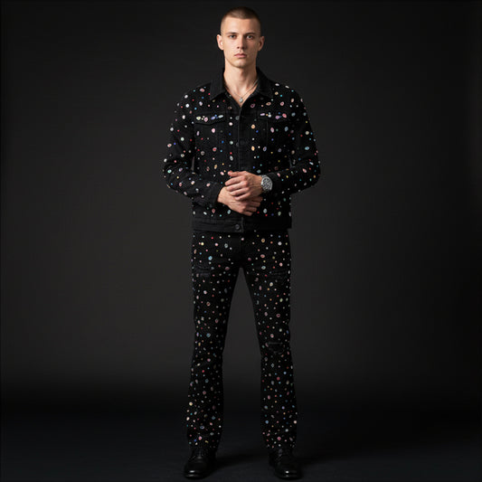 Prism Gem Denim Jkt – Century Penthouse-BLACK