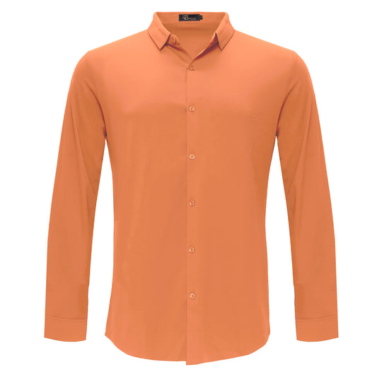 Barocco Ascend Stretch Shirt-ORANGE