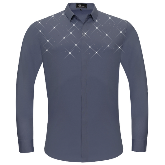 Thrill Seeker LS BUTTON DOWN DRESS SHIRT-GREY