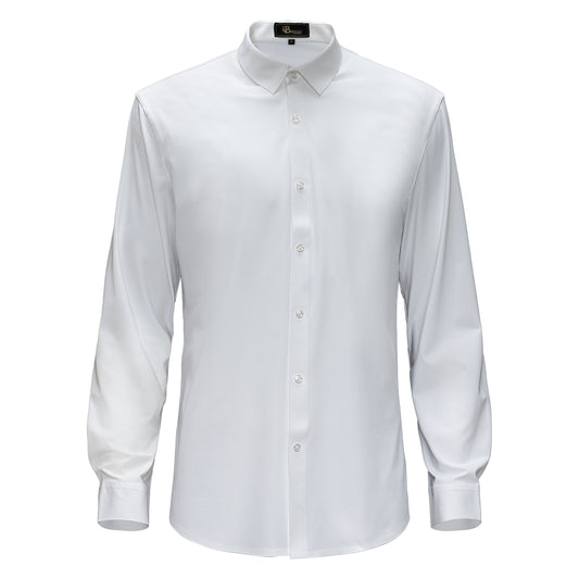 Zen Appeal LS button down shirt-SNOW WHITE