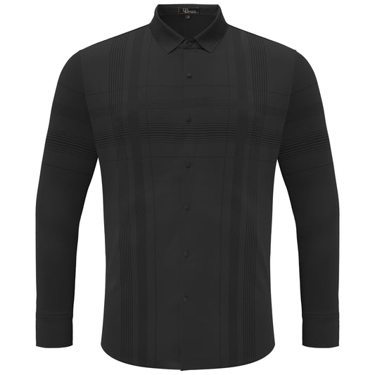 Noble Knight Plaid Button-Up-BLACK