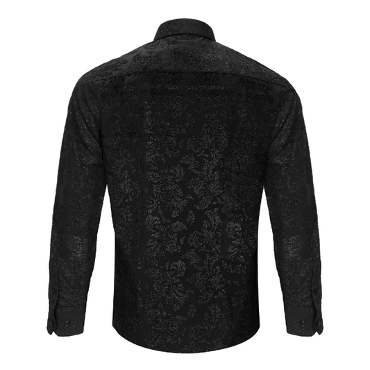 Cool Confidence Button-Up Shirt-BLACK