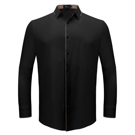 Modern Class Button up shirt-BLACK