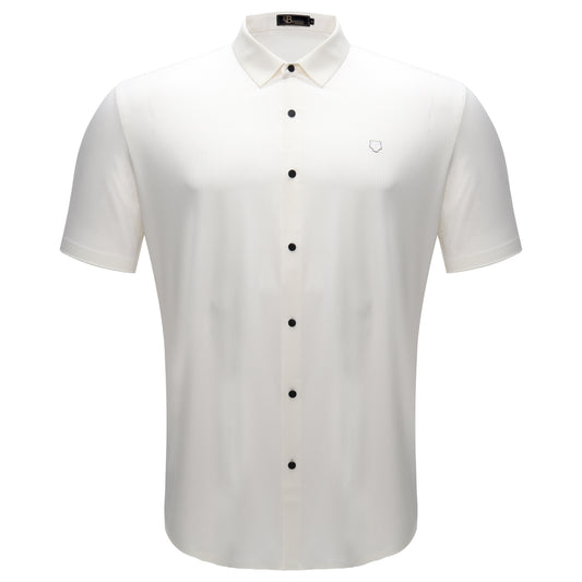 Apex Spirit Short Sleeve Button-Up-WHITE
