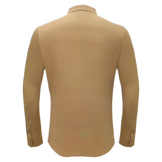 Checkmate Plaid Button-Up Shirt-KHAKI