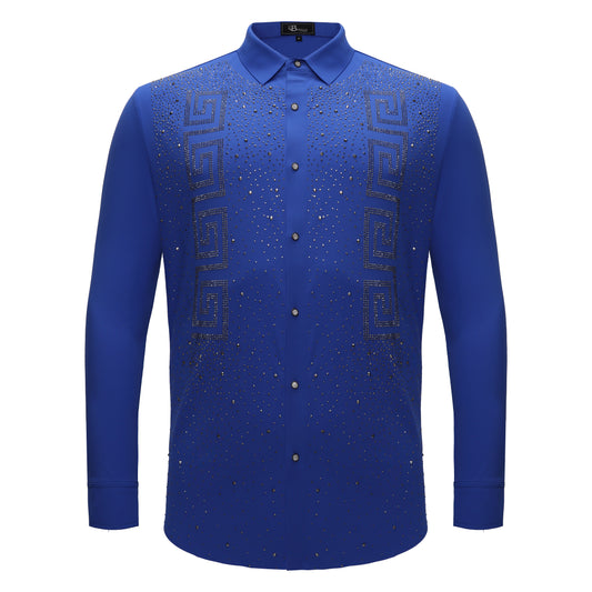 Prime Valor Button-Up Shirt-BLUE/GUN