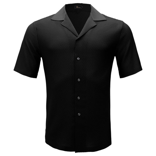 Camisa de manga corta con botones Athens Nights - NEGRA