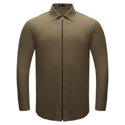 Zenith Zip Shirt-KHAKI