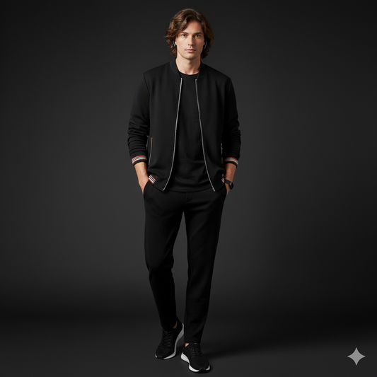 Stratus Trim Tracksuit-BLACK