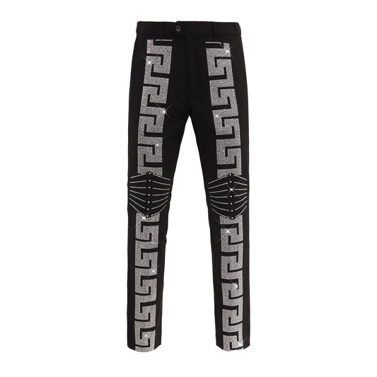 Glam Grid pant-BLACK/SILVER