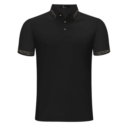 Tranquil Thread Polo-BLACK/GOLD