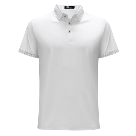 Tranquil Thread Polo-WHITE/SILVER