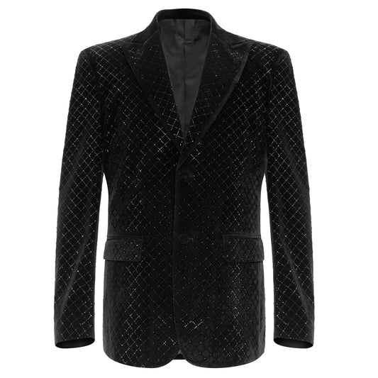 Blazer de traje opulento - NEGRO/NEGRO