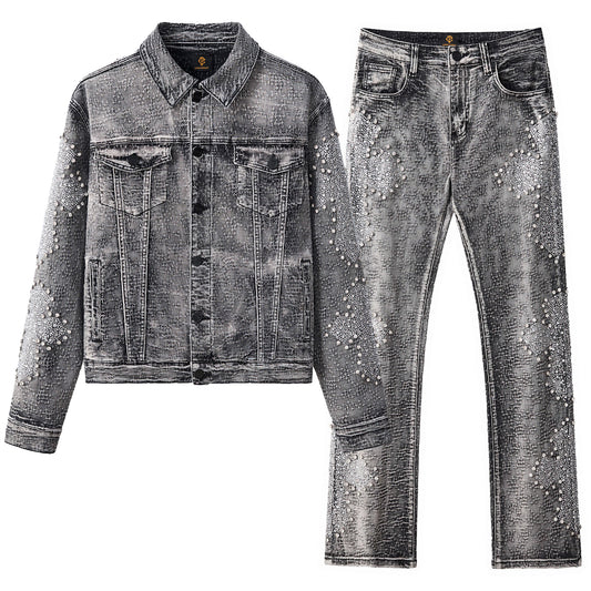 Sanctum Cross Denim SET – Century Penthouse-GREY