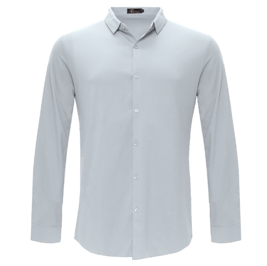 Barocco Ascend Stretch Shirt-SILVER