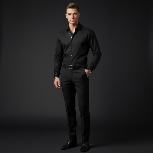 Nexus Stitchless LS Shirt-BLACK