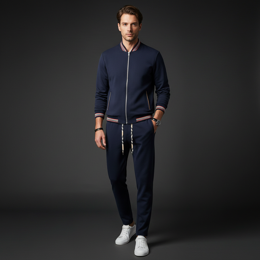 Stratus Trim Tracksuit-DARK BLUE