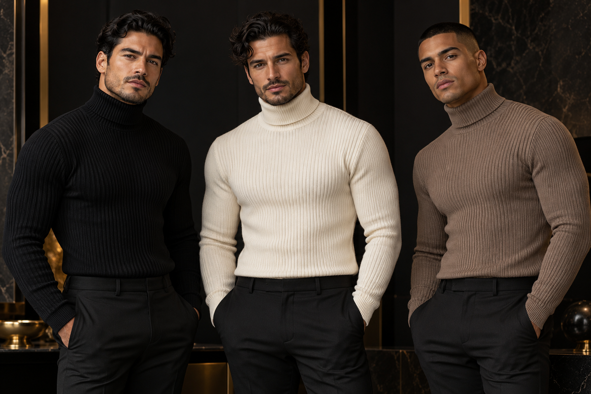 Wholesale men's turtlenecks – BAROCCO Los Angeles