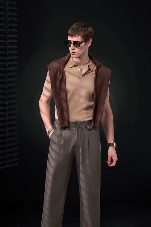 PSS611 - Everyday Luxe Polo-KHAKI
