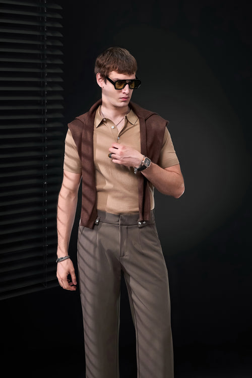 PSS611 - Everyday Luxe Polo-KHAKI