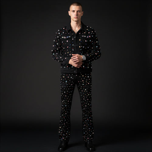 CJ427 - Prism Gem Denim Pant – Century Penthouse-BLACK