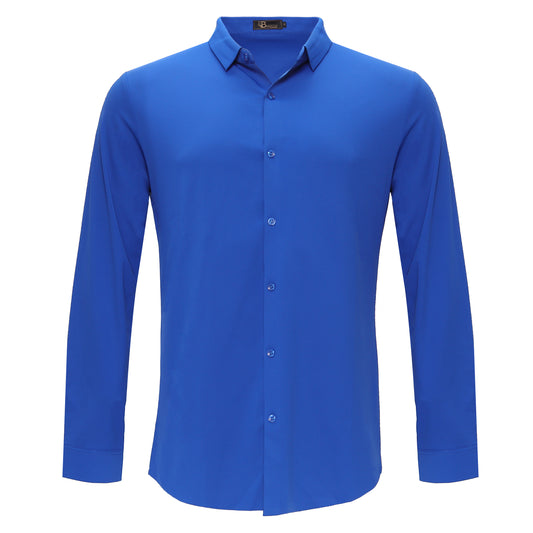 Barocco Ascend Stretch Shirt-ROYAL