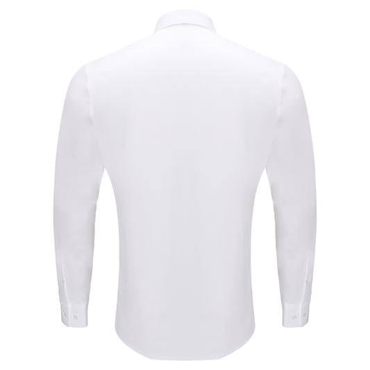 Thrill Seeker LS BUTTON DOWN DRESS SHIRT-WHITE/GOLD