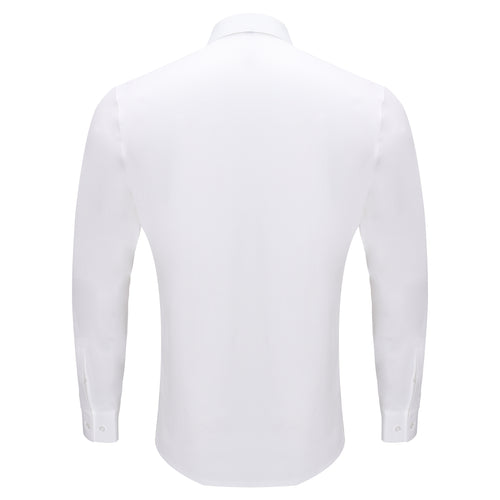 Camisa de vestir con botones Thrill Seeker de manga larga - Blanco/Azul Real