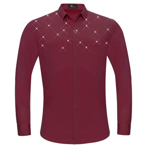 B311 - Thrill Seeker LS BUTTON DOWN DRESS SHIRT-WINE