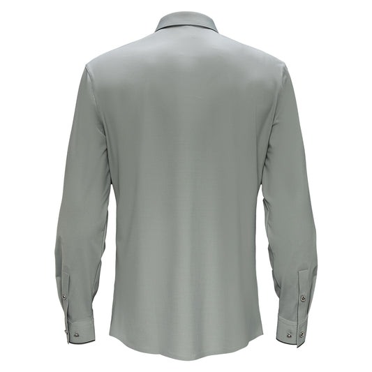 Imperial Essence Button-Up Shirt-LIGHT GREY
