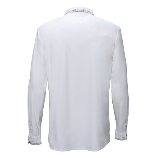 No Limits Button-Up Shirt-WHITE/GUN