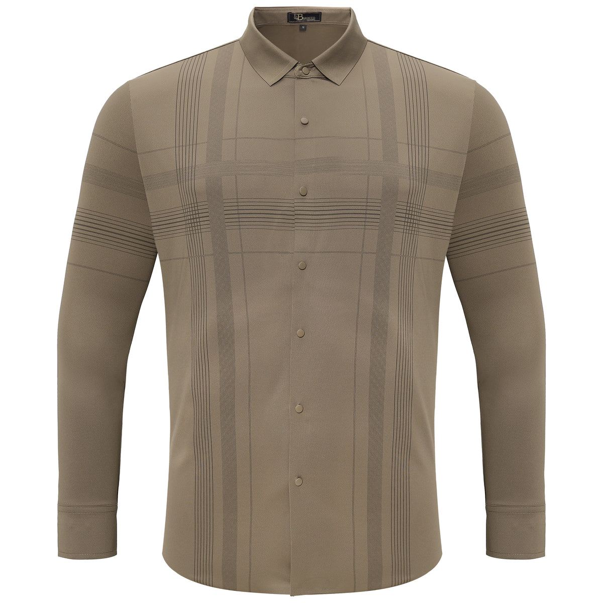 Camisa a cuadros Noble Knight con botones - CAQUI