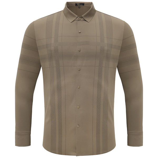 Camisa a cuadros Noble Knight con botones - CAQUI