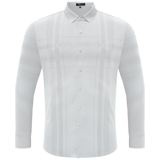 Noble Knight Plaid Button-Up-WHITE