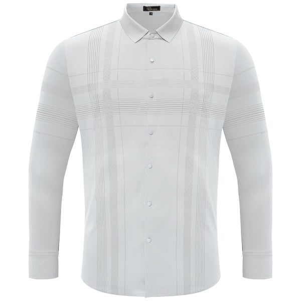 Camisa a cuadros Noble Knight con botones - BLANCA