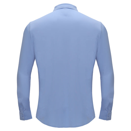 Olympic Victory Button-Up Shirt-SKY BLUE