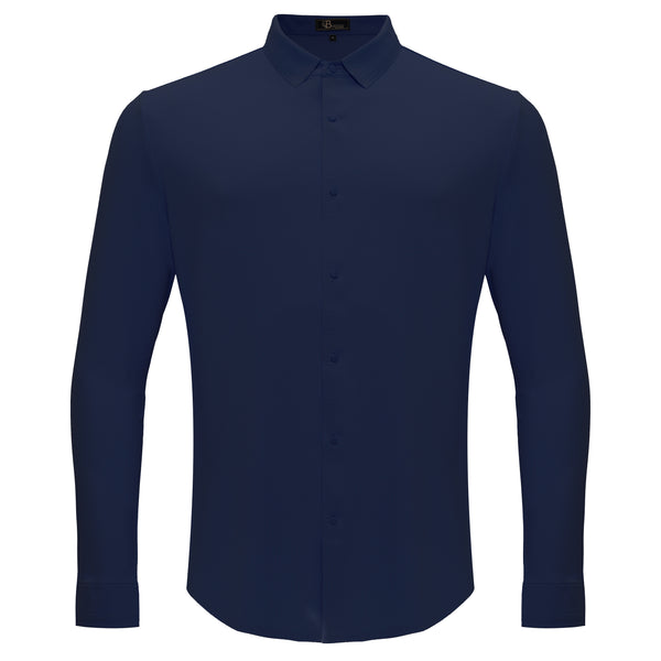 Camisa con botones de la victoria olímpica - AZUL OSCURO
