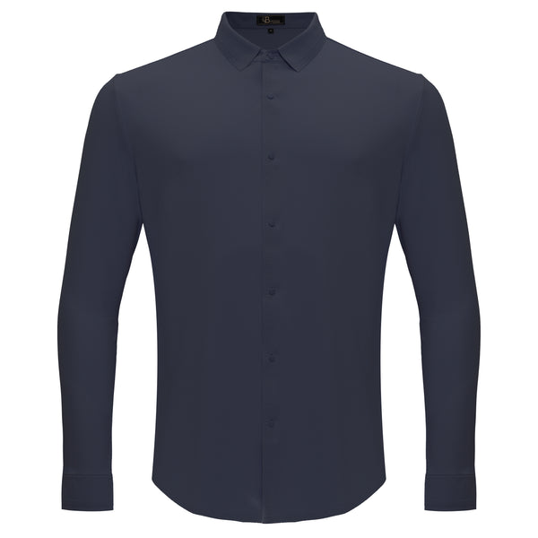 Camisa con botones de la victoria olímpica - GRIS AZUL