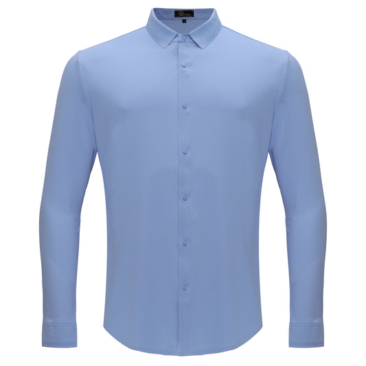 Olympic Victory Button-Up Shirt-SKY BLUE