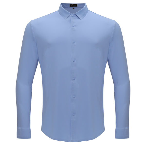 Camisa con botones de la victoria olímpica - AZUL CIELO