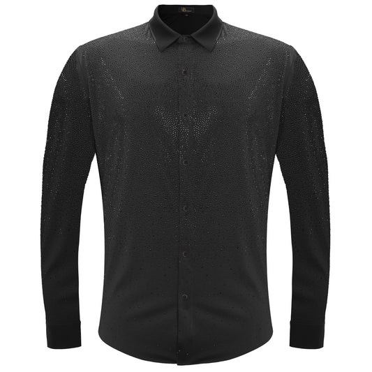 Super Nova Button-Up Shirt-BLACK/BLACK