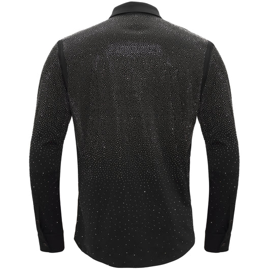 Super Nova Button-Up Shirt-BLACK/GUN METAL