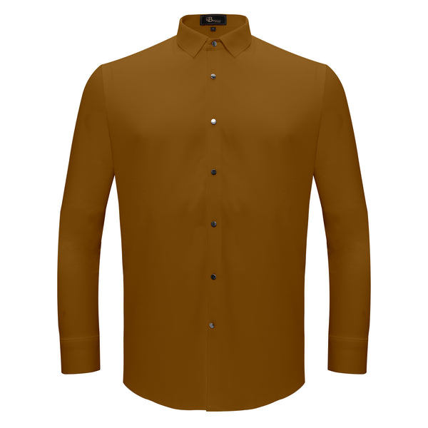 Camisa abotonada Silver Sophistication - Caqui