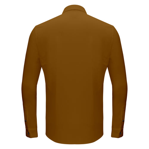 Camisa abotonada Silver Sophistication - Caqui