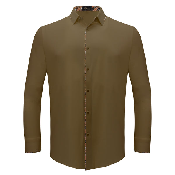 Camisa abotonada Modern Class - CAQUI
