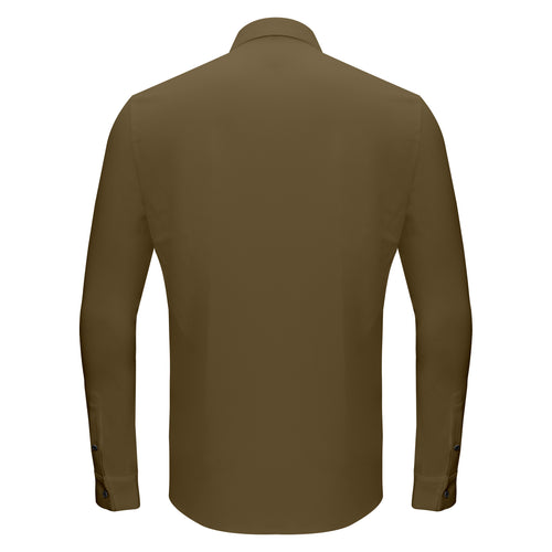 B367 - Power Move Button-Up Shirt-KHAKI