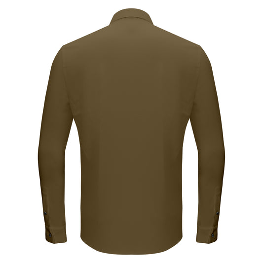 Power Move Button-Up Shirt-KHAKI