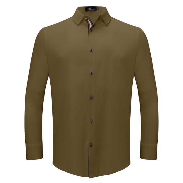 Camisa abotonada Power Move - CAQUI
