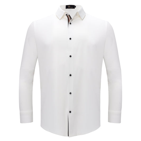 Power Move Button-Up Shirt-WHITE