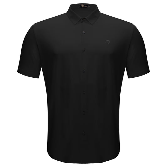 Camisa de manga corta con botones Apex Spirit - NEGRA